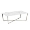 Paige Coffee Table - White/Stainless Steel -CozyNest Store 010156245 1 94563.1690285983.386.513