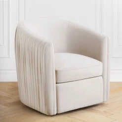 Aria Pleated Swivel Chair -CozyNest Store 010447891 52360.1690275889.386.513