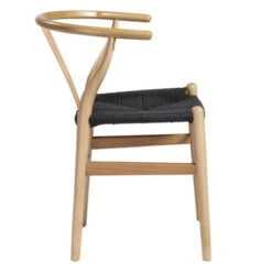 Tia Dining Chair Natural/Black - Set Of 2 -CozyNest Store 013147587 3 50729.1690285895.386.513