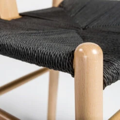 Tia Dining Chair Natural/Black - Set Of 2 -CozyNest Store 013147587 7 00900.1690285896.386.513