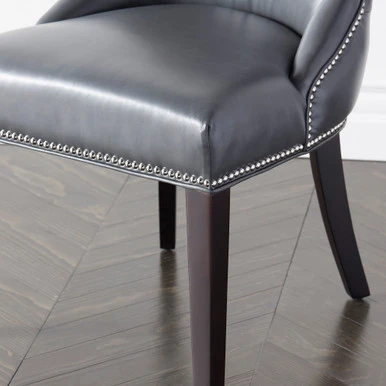 Versailles Leather Dining Chair - Espresso 4 Versailles Leather Dining Chair - Espresso - Image 2