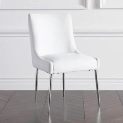 Elinor Dining Chair - Bright Nickel -CozyNest Store 013809877 74504.1690279244.386.513