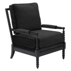 Spindle Chair - High Gloss Black -CozyNest Store 810219859 20194.1690278035.386.513
