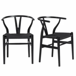 Tia Dining Chair Black/Black - Set Of 2