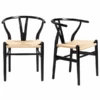 Tia Dining Chair Black/Natural - Set Of 2 -CozyNest Store webimage 013191573