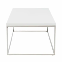 Cory Rectangle Coffee Table - White/Silver -CozyNest Store webimage 602140178 ALT2