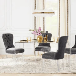 Charlotte Dining Chair - Acrylic -CozyNest Store webimage Regency Dining 01 1x1 web